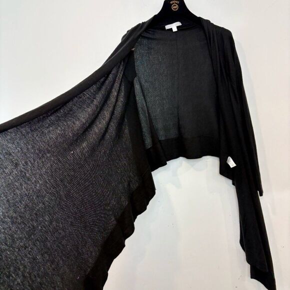 JOSEF Knit Ribbed Draped Open Front Cardigan Long Sleeve sz S - Picture 6 of 9